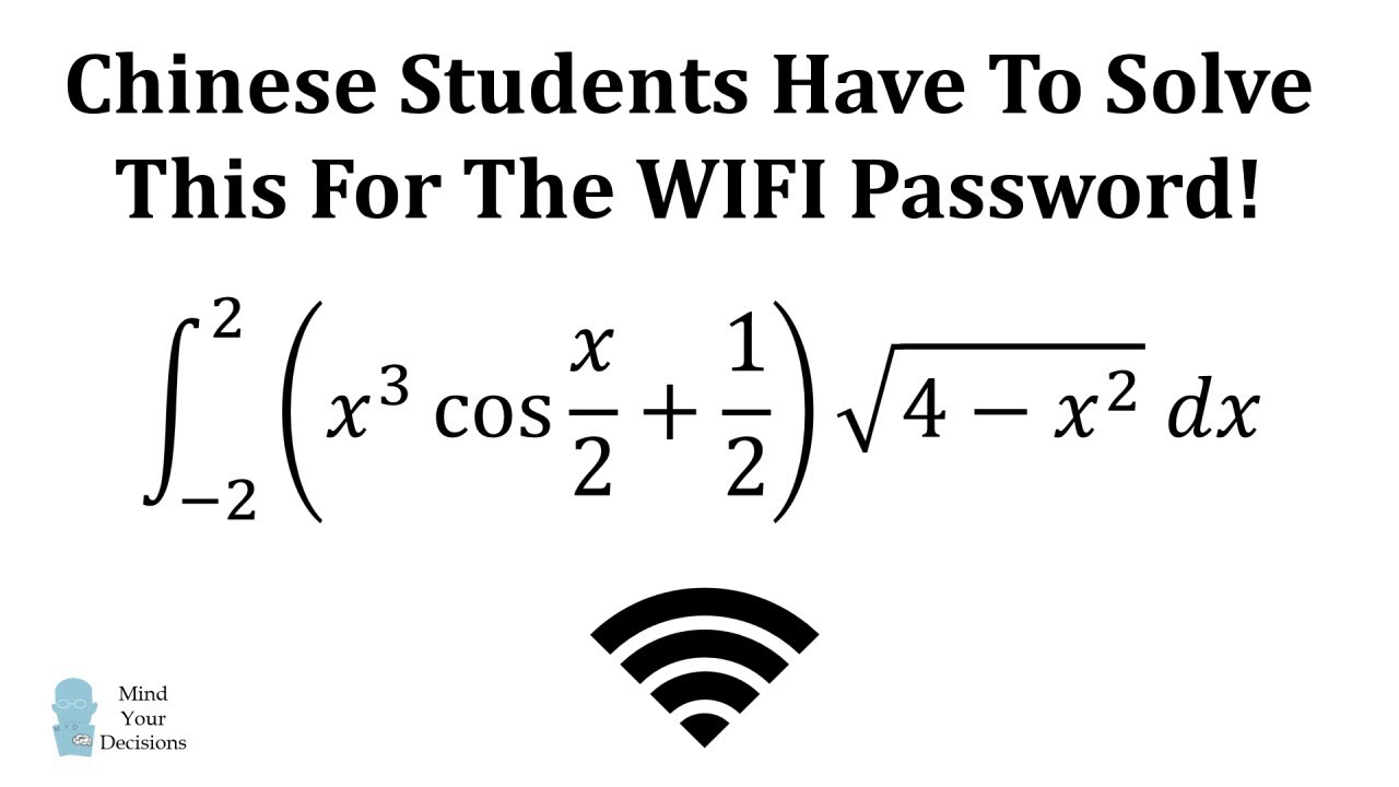 Students In China: Solve A Math Problem For Internet Access! – Mind Your  Decisions