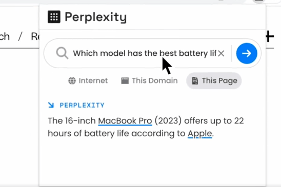 Extension Chrome pour Perplexity AI