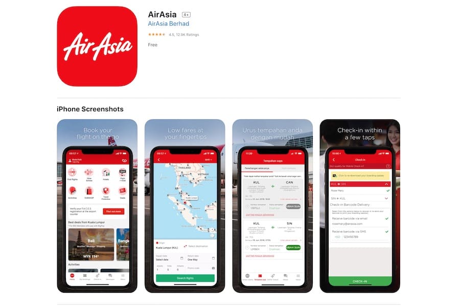 Airasia App app store